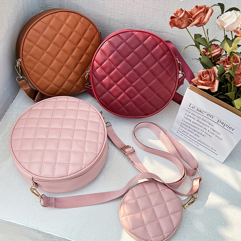 Small Crossbody Purses for Women Pu Leather Chain Quilted Handbag Designer  Shoulder Bags Coin Cellphone Purse Set 2pcs