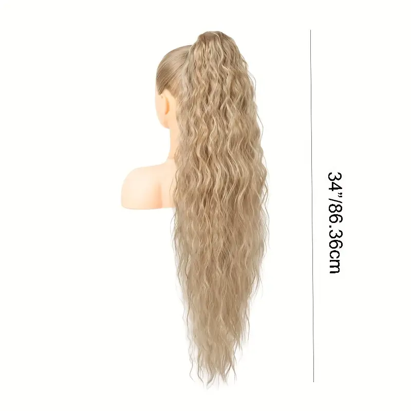 ponytail extension 34 long wavy drawstring ponytail extensions lighter synthetic clip in hair extensions hairpiece for women halloween christmas details 2