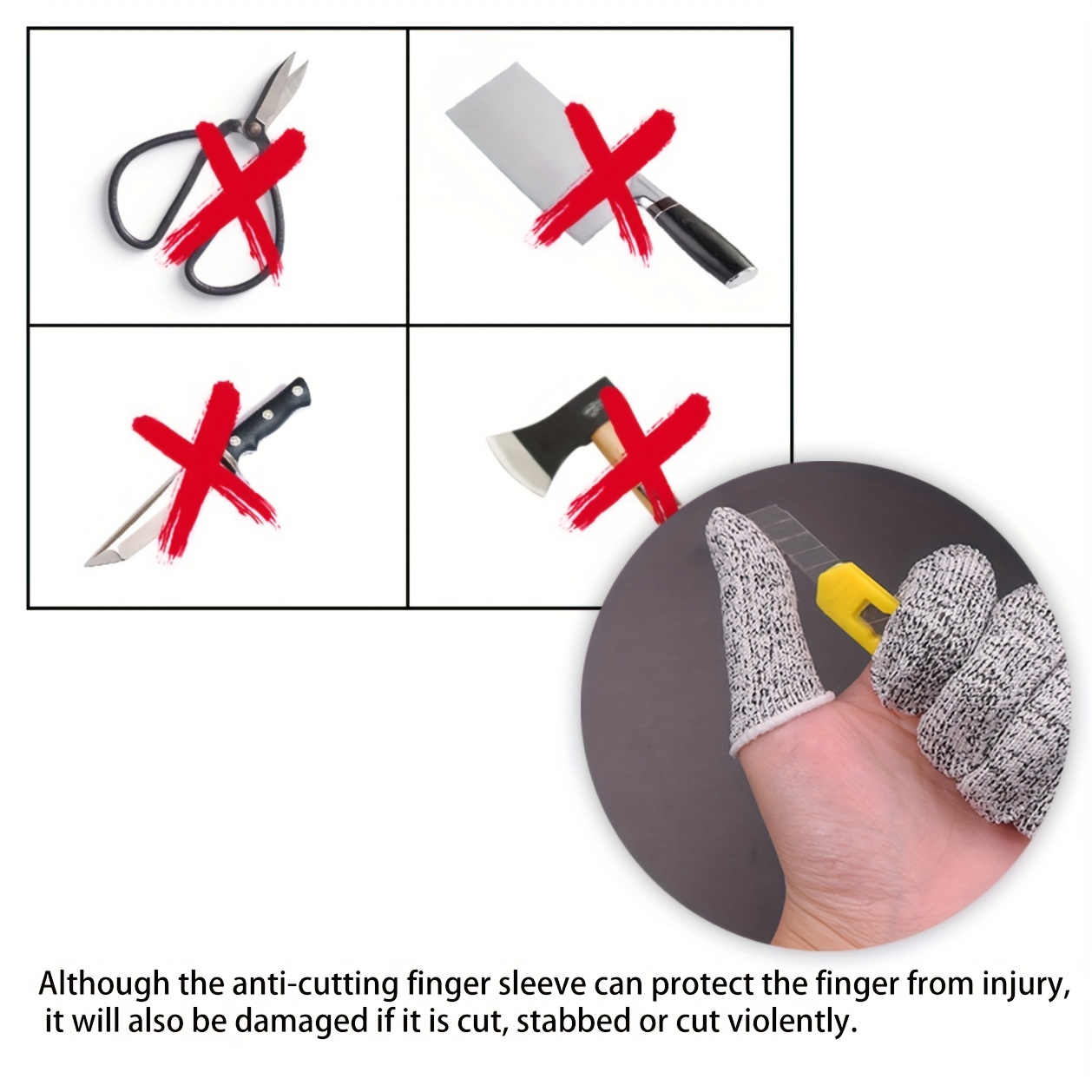 Finger Cots Cut Resistant Protector - Finger Covers For Cuts, Gloves Life  Extender, Cut Resistant Finger Protectors For Kitchen, Work, Sculpture,  Anti