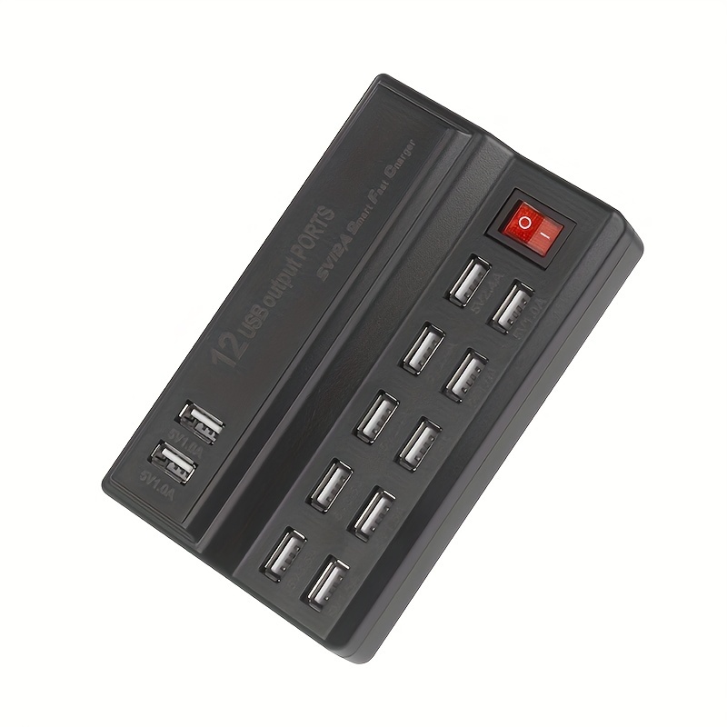 USB Wall Charger USB Charging Station for Multiple Devices USB Charger  10-Ports Power Hub Strip  Smart Plug Charging Dock Block for Smart  Phone