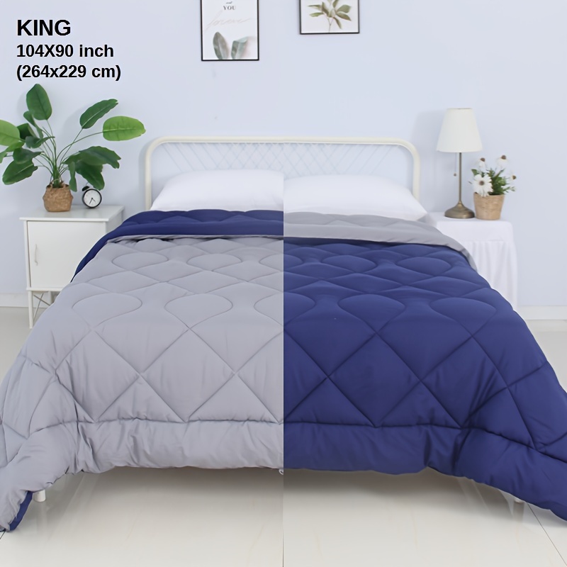 Reversible Comforters Navy Blue & Sky Blue