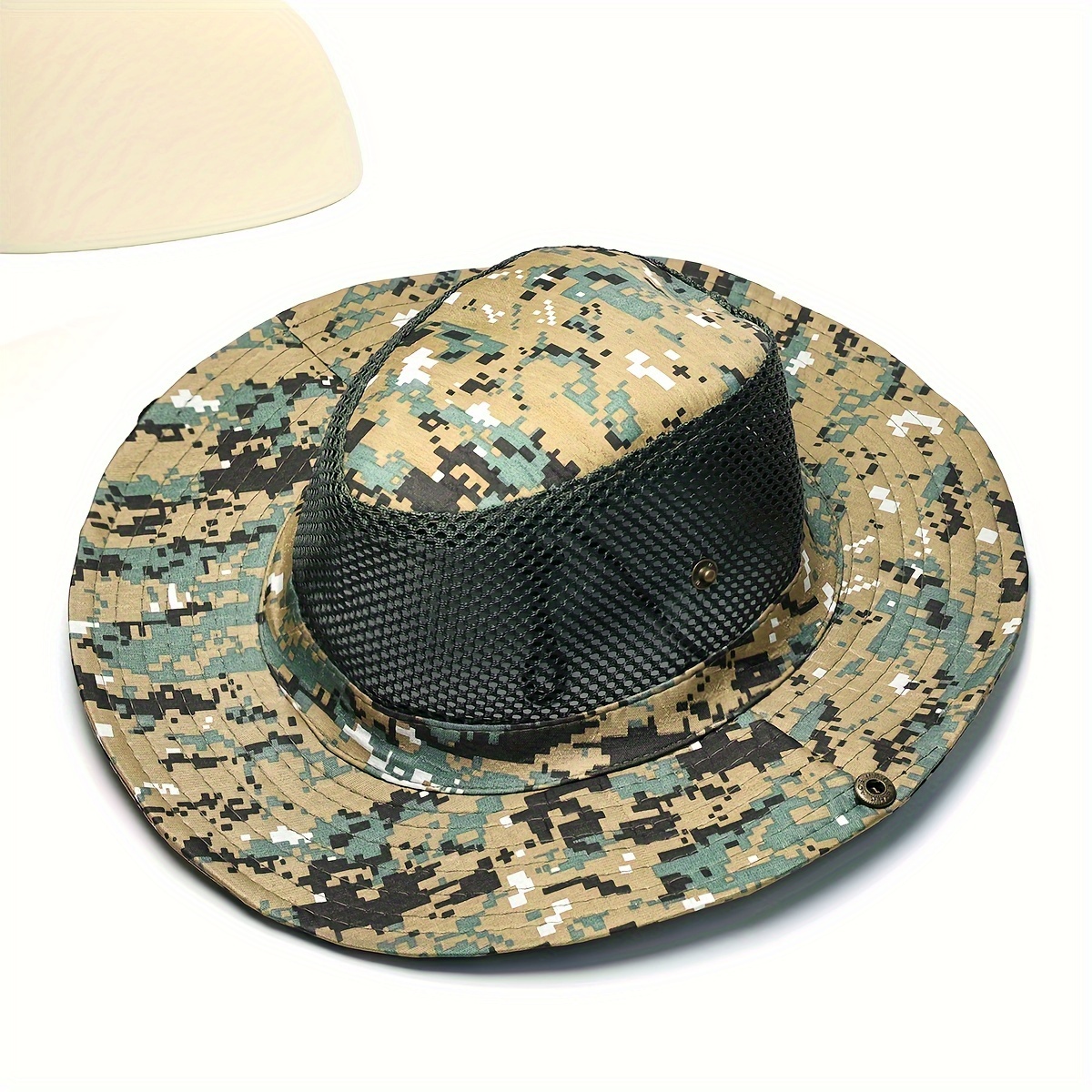 1pc Outdoor Camouflage Fisherman Hat Mens Summer Sunshade Sun Hat