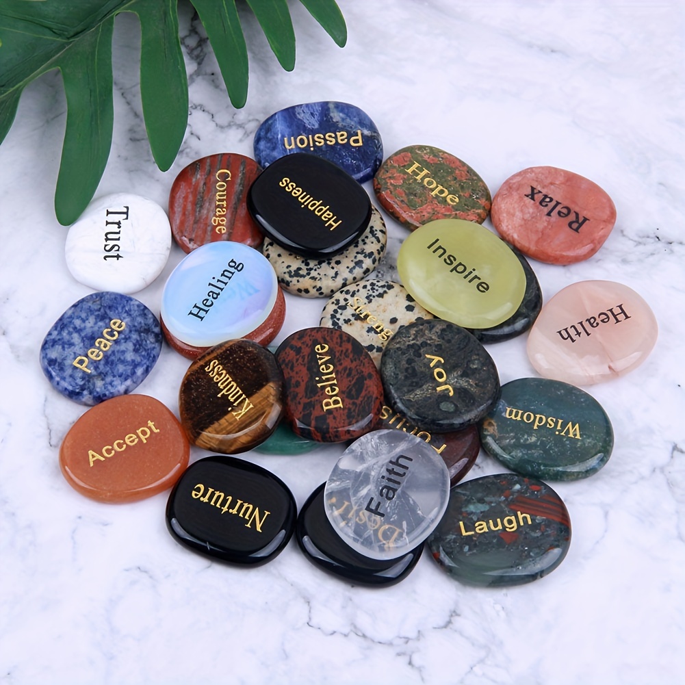 Encouraging And Motivating Words Imprinted Glass Stones - Temu