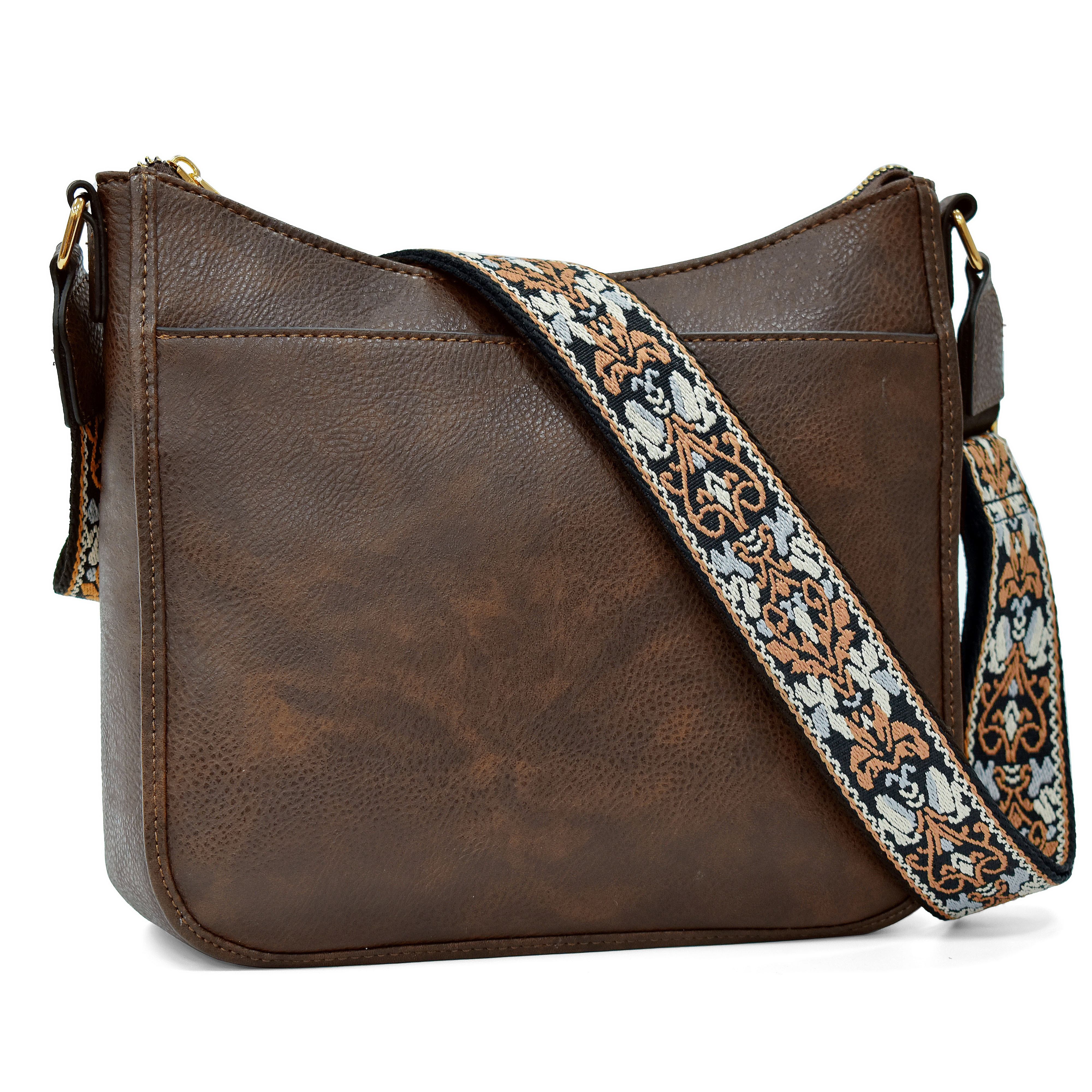 Image of Crossbody Bags For Women Trendy Vegan Hobo Purses Shoulder Handbags Wallet Set With Wide Shoulder Strap