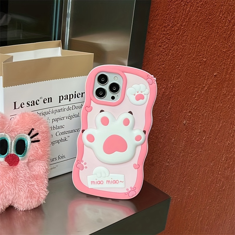 3D Cartoon Cute Cat Silicone Phone Cover Case for iPhone 11 12 Pro