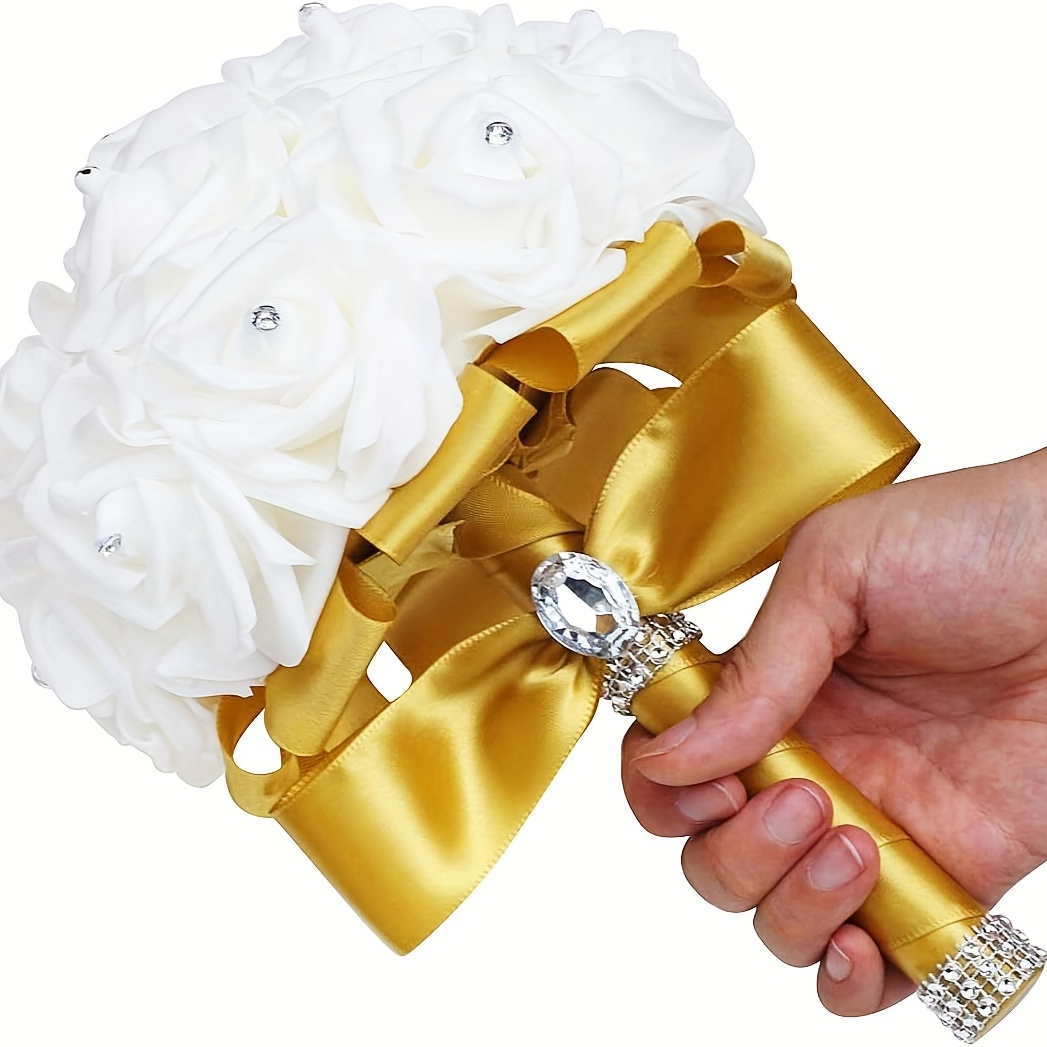 1pc Simulation Roses Bouquet for Wedding Decor