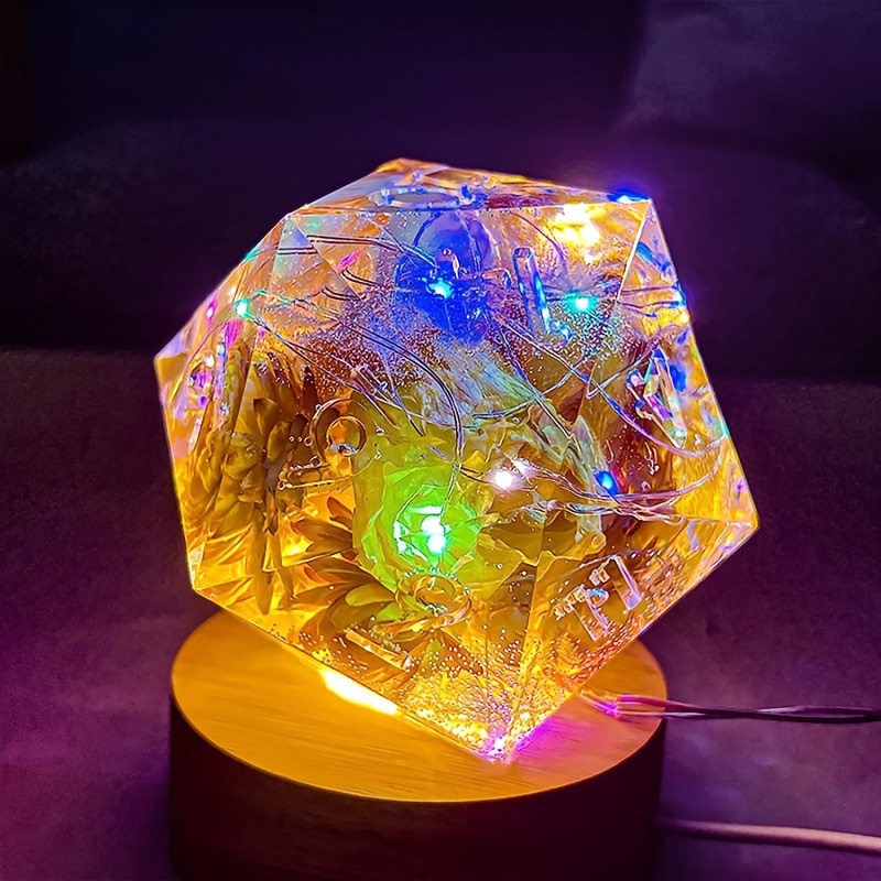 Polyhedral Dice Crystal Epoxy Resin Mold Table Board Game - Temu