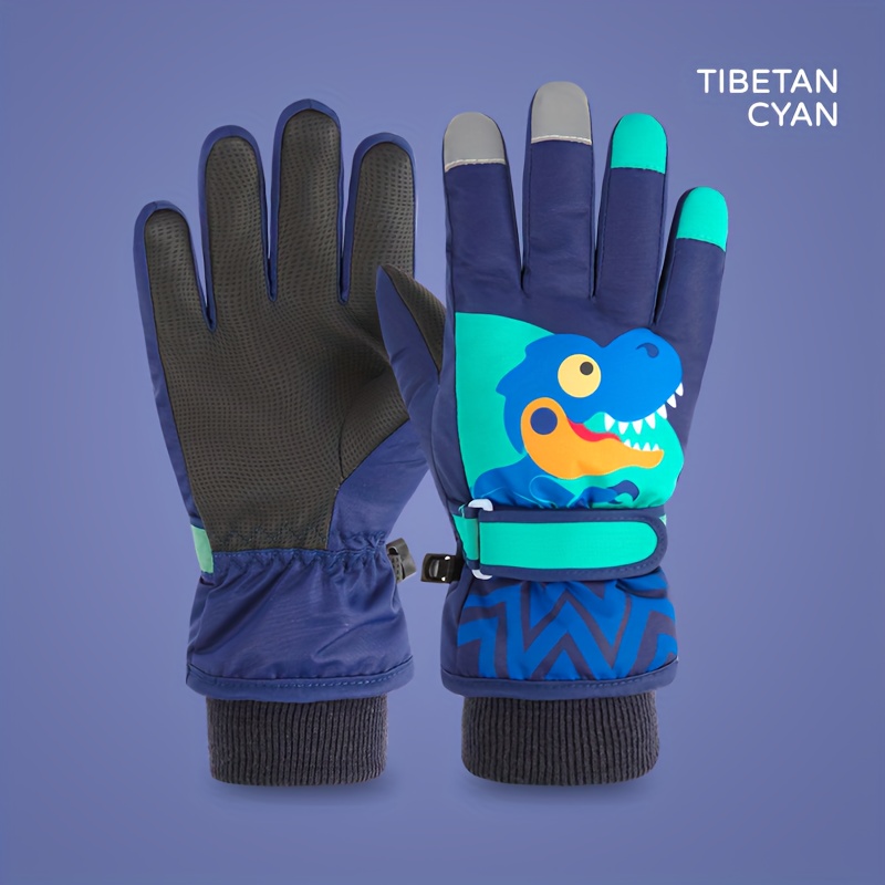 Winter Skiing Gloves Boys Girls Windproof Warm Keeping Thick - Temu