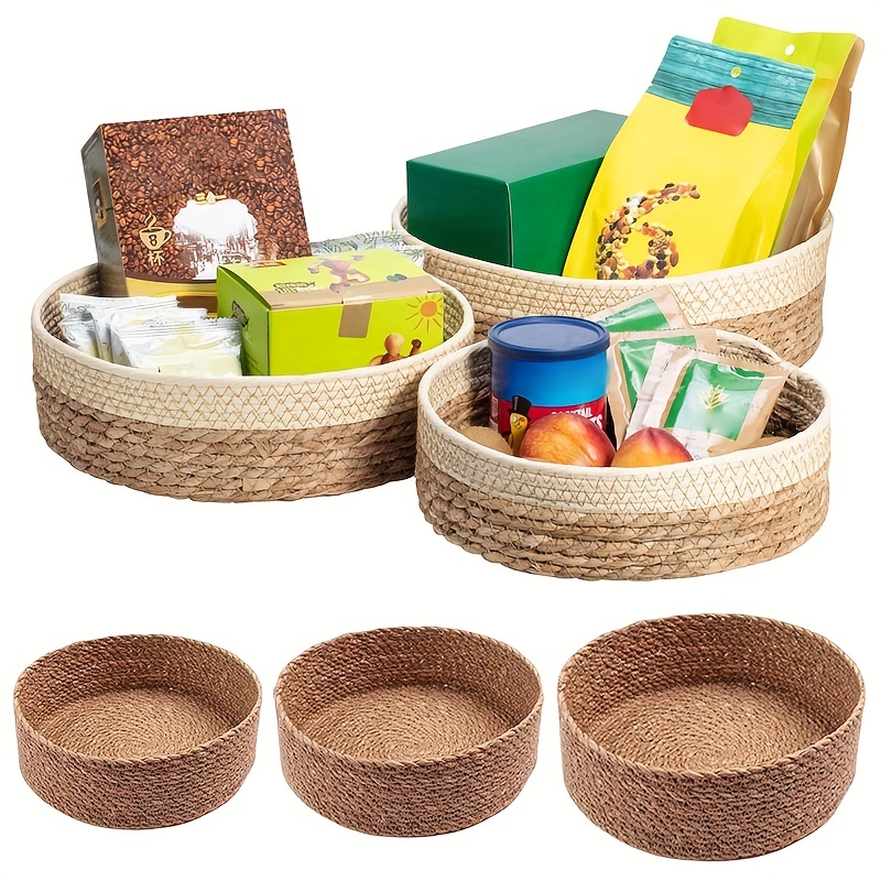 1pc Desktop Hollow Out Plastic Storage Basket, Toy & Snack & Small Item  Organizer, Tabletop Kitchen Bathroom Storage Basket