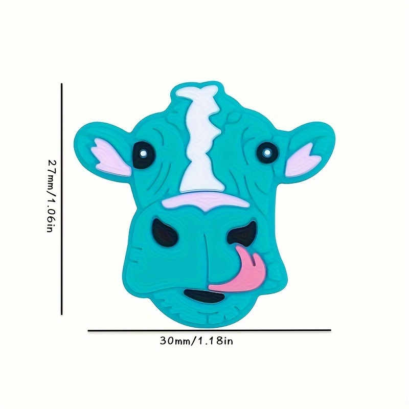 Cretaive Cute Cow Silicone Beads Loose Beads Jewelry Making - Temu