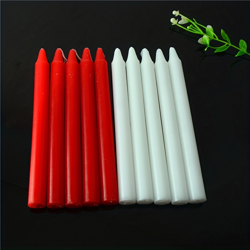 1pc Taper Candle,Traditional Ordinary Sacrificial Candles For Buddha  Candles, Power Outage Lighting, Red And White Candles, Household Durable  Long Ro