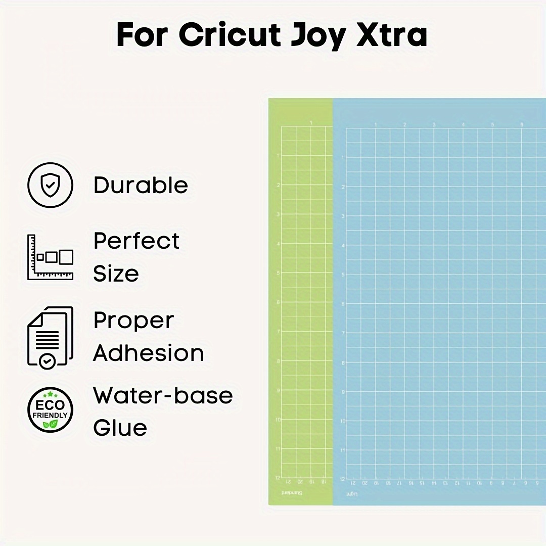 LOPASA Cutting Mat for Cricut Joy Xtra, 8.5x12 Standard Grip & Light Grip  Cutting Mats Set, Cricut Joy Extra Accessories and Supplies Adheisive Mat  (2