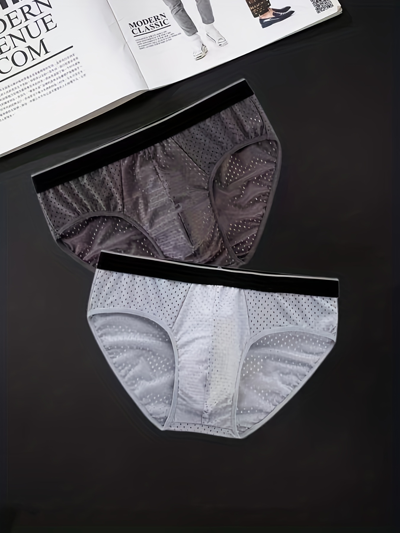 Men's Ice Silk Cool Underwear Ultra thin Breathable - Temu