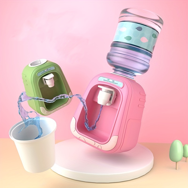 Mini Water Dispenser For Children Kids Gift Cute Cold/warm Water Juice Milk  Drinking Fountain Simulation Cartoon Kitchen Toy - Temu