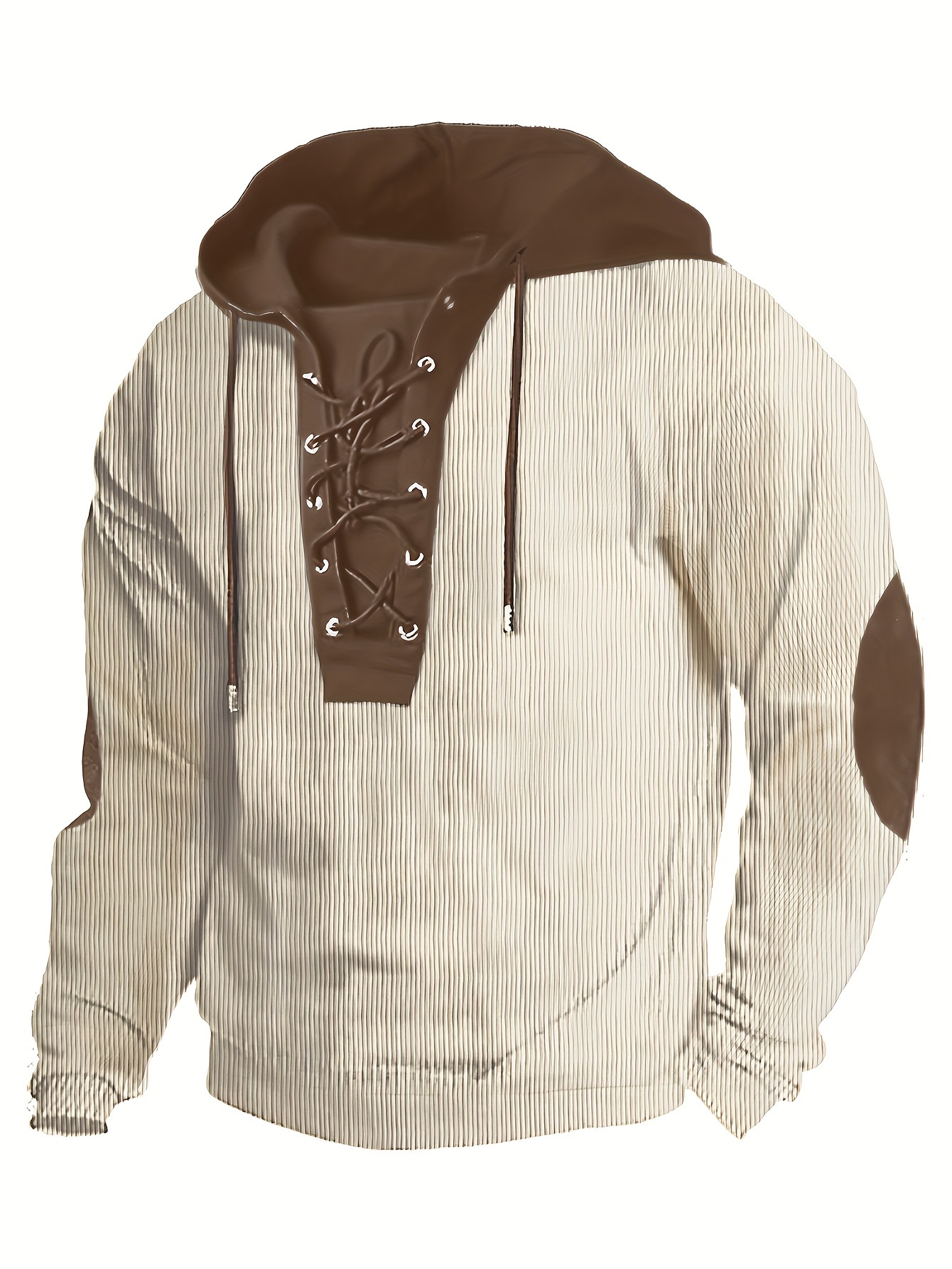 Men Hoodie Vintage Hooded Long Sleeves Washed Pullover Warm Soft Casual Lace  Up Men Top Male Clothes 