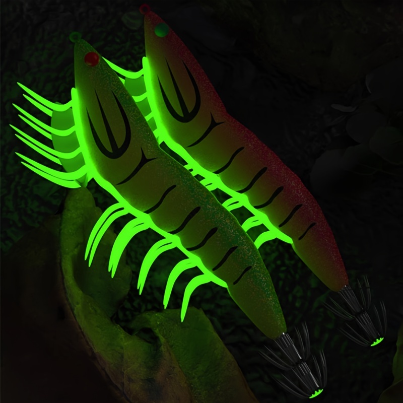 Simulation Luminous Wood Shrimp Lure Loud Beads Artificial - Temu