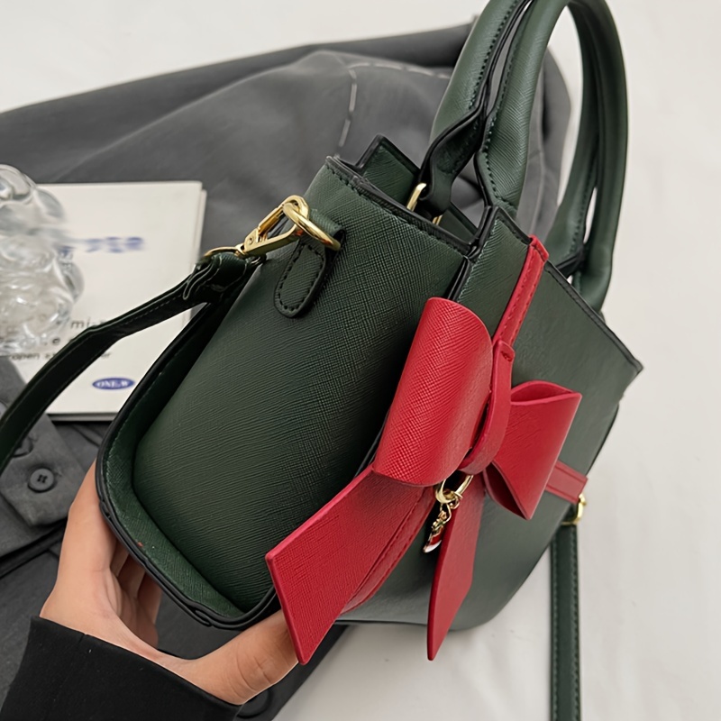 Frcolor Large Bowknot Leather Bag