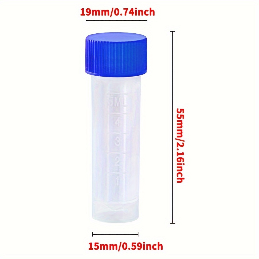 20pcs 0.17oz Plastic Sample Bottle, Test Bottle, Mini Small