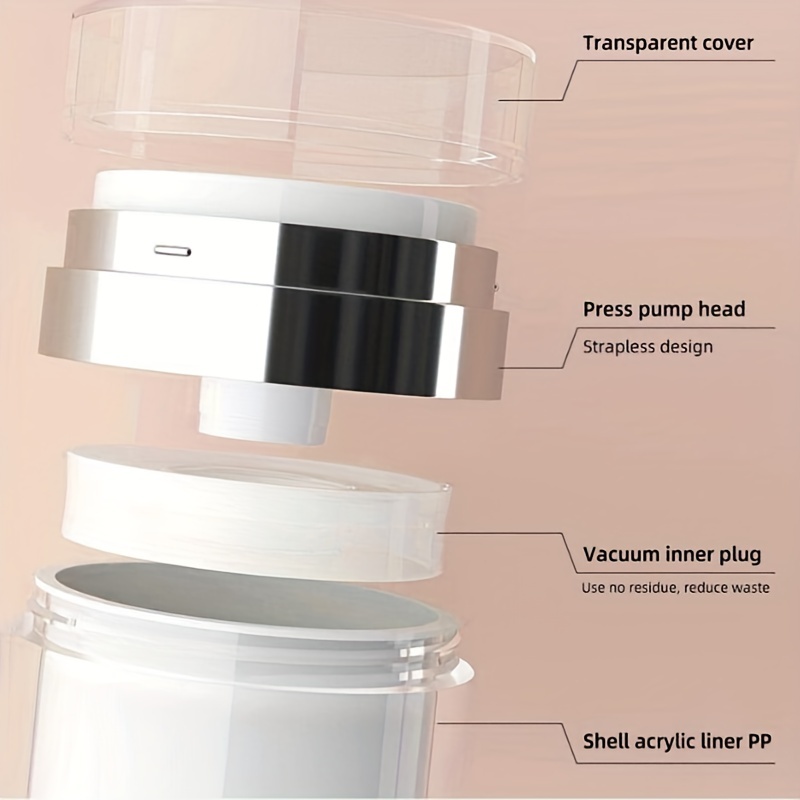 Vuoto Airless Pump Jar Ricaricabile Crema Jar Bottiglia - Temu