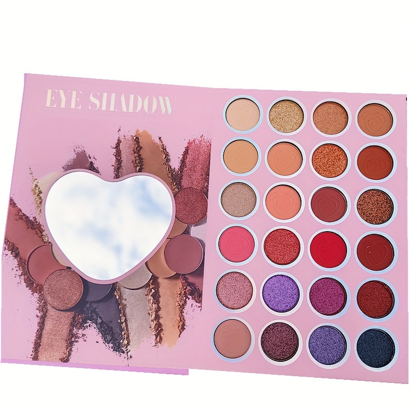 43   palette fashionable multifunctional pearly matte finish eyeshadow cream high gloss blush makeup palette brown red purple color makeup gift for friends contain plant squalane details 8