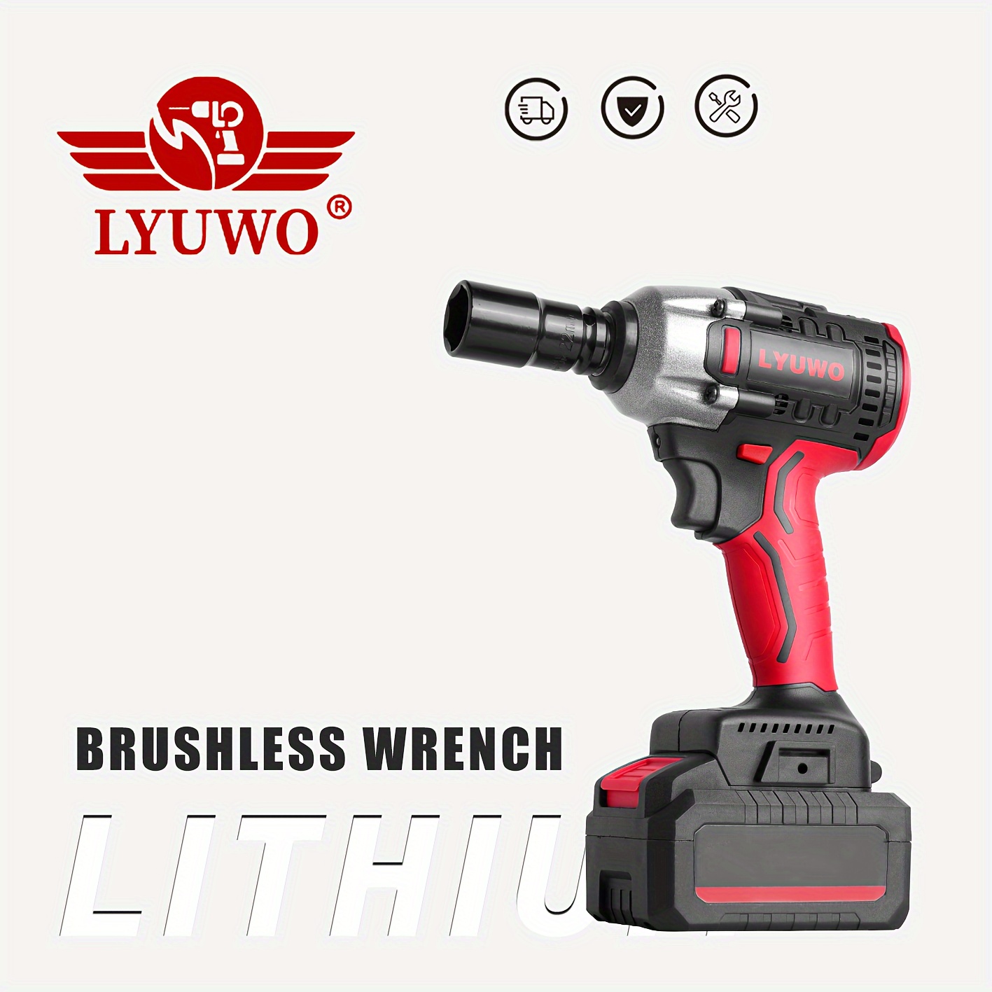 Javn 340n.m Electric Impact Wrench 20v Brushless Wrench - Temu