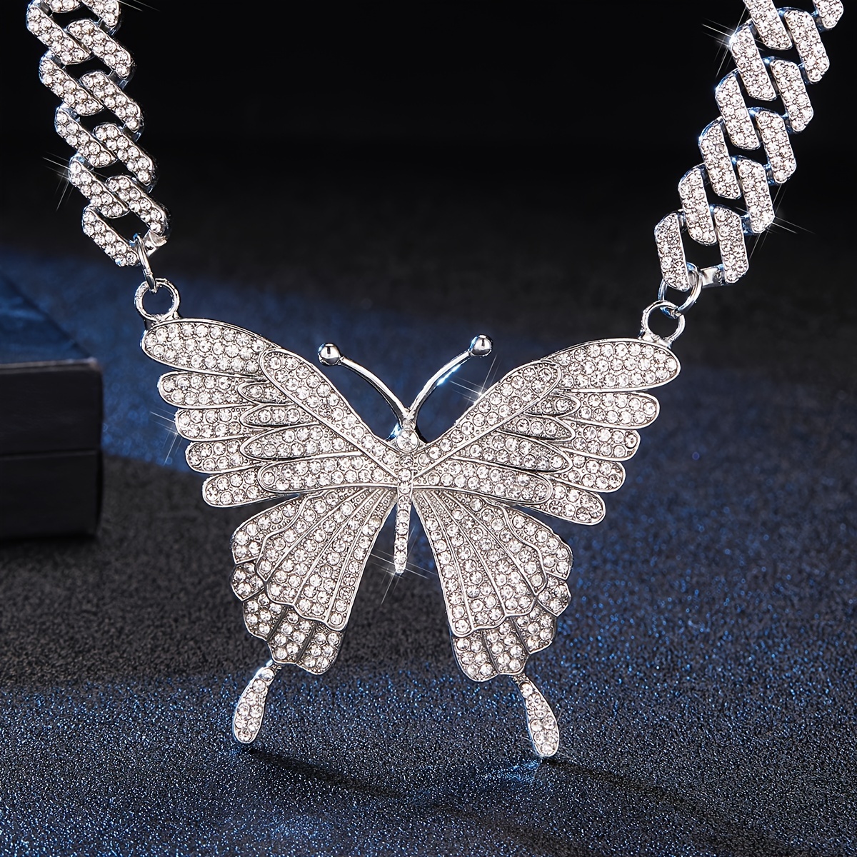 Iced out butterfly deals pendant