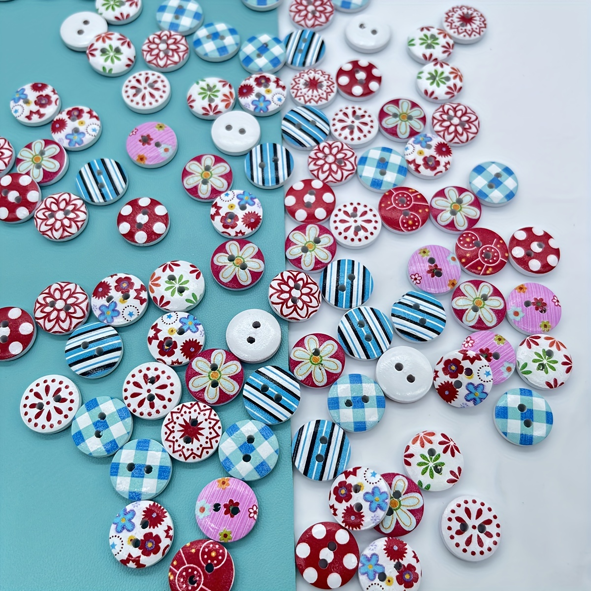 Colorful Wooden Star Buttons With 2 Holes Rustic Buttons For - Temu