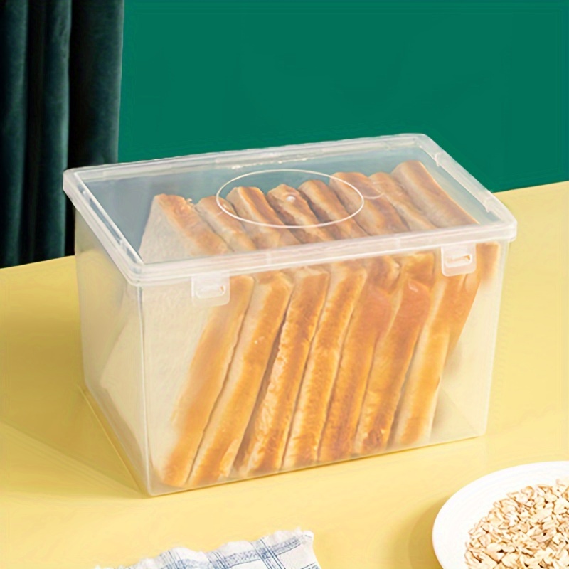 loaf bread storage container airtight clear bread container case for fridge