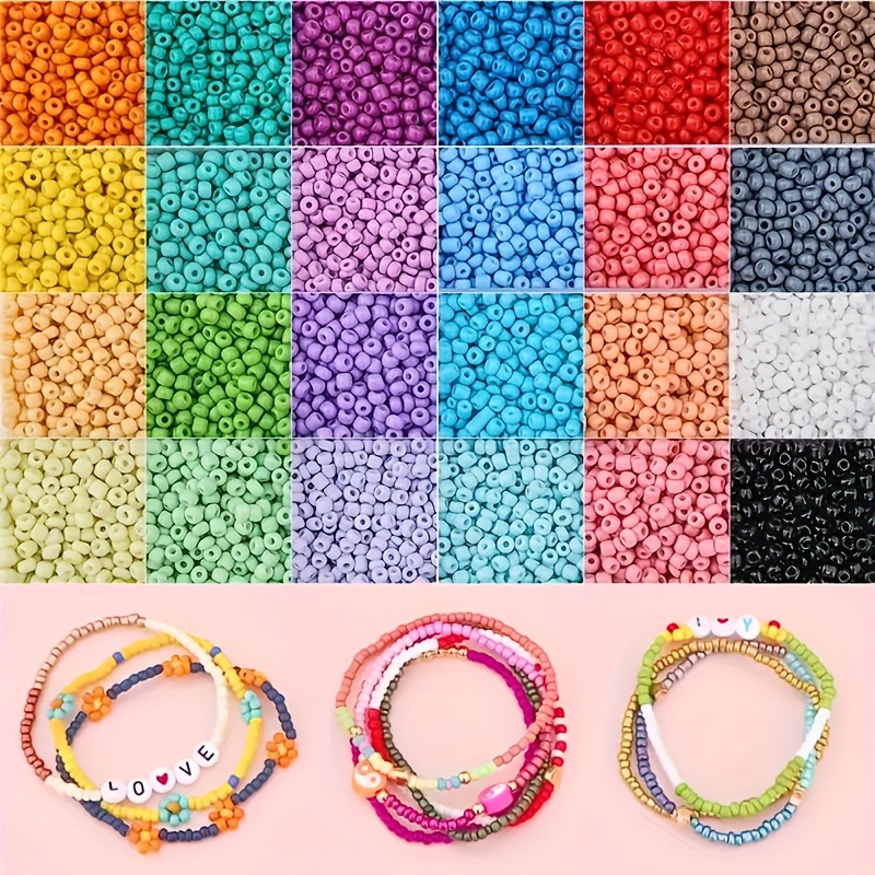 Glass Seed Beads Assorted Round for Jewelry Making Art and Craft Bracelets  10000pcs 3mm