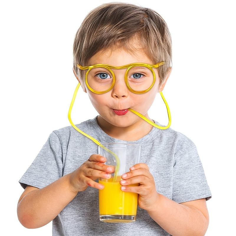 1Pcs Silly Straw Eye Glasses, Crazy Straws For Kids Kids Funny