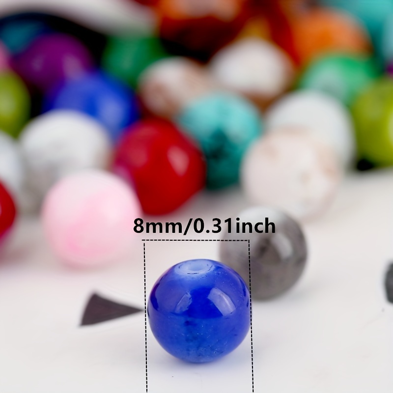 New 4/6/8/10mm Pattern Round Glass Beads Loose Spacer Beads for