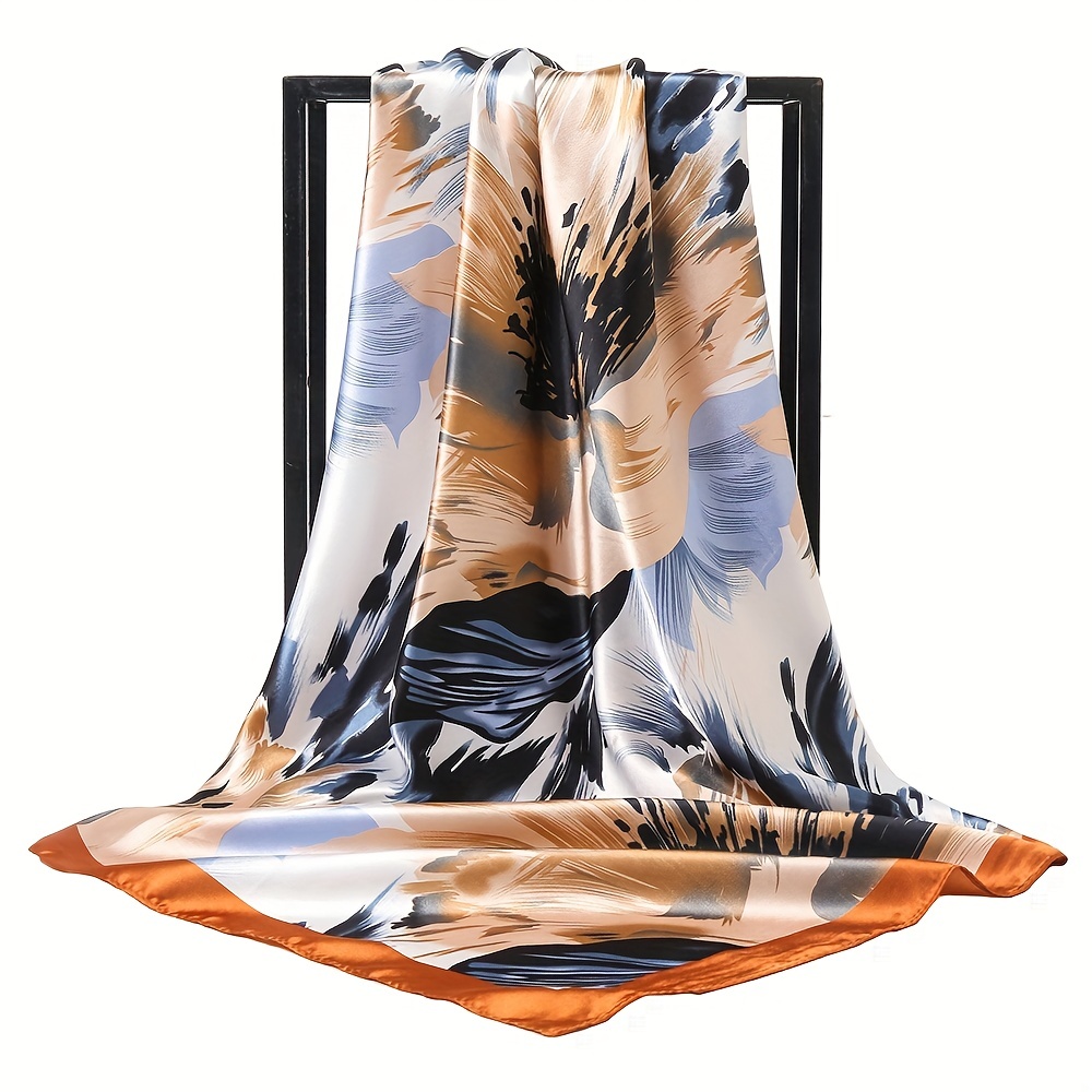 100% silk graffiti printed women's scarf