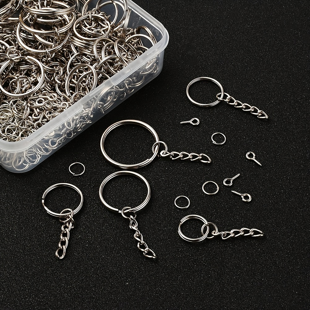 Keyring Keychain Making Kit With Open Ring Sheep Eye - Temu