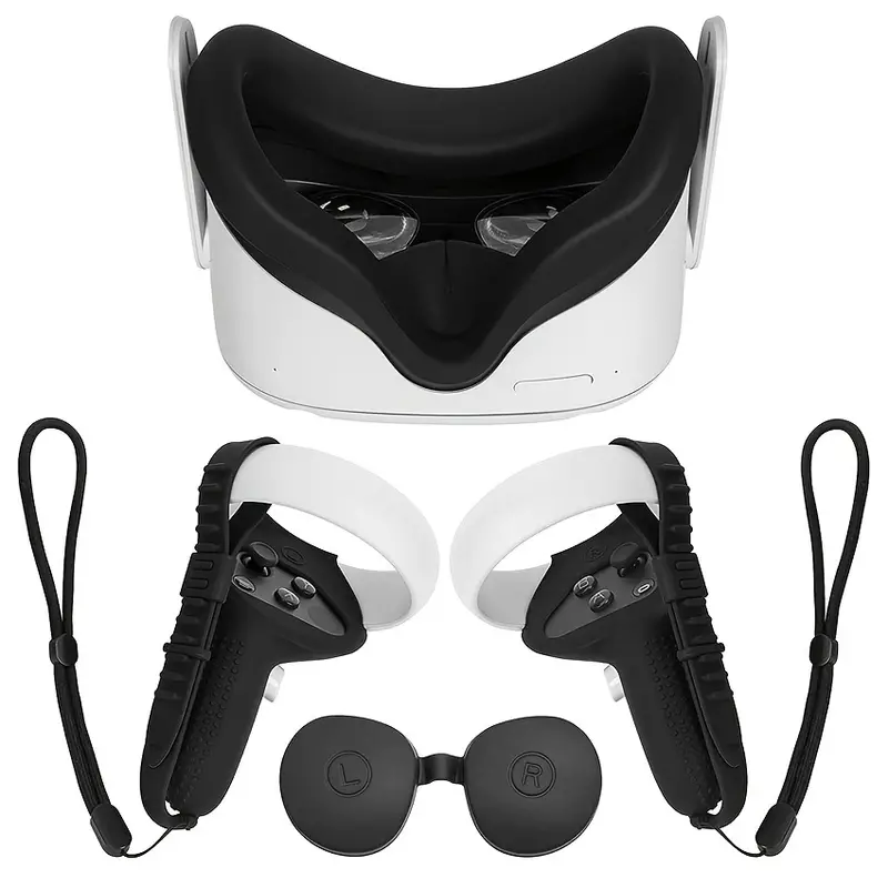  AMVR Face Cover Compatible with Meta/Oculus Quest 3 Headset  Accessories, Comfy Silicone Face Cushion Pad Fits Facial Interface,  Sweatproof VR Mask to Enhance Your Gaming Experience (White, Only Cover) :  Video