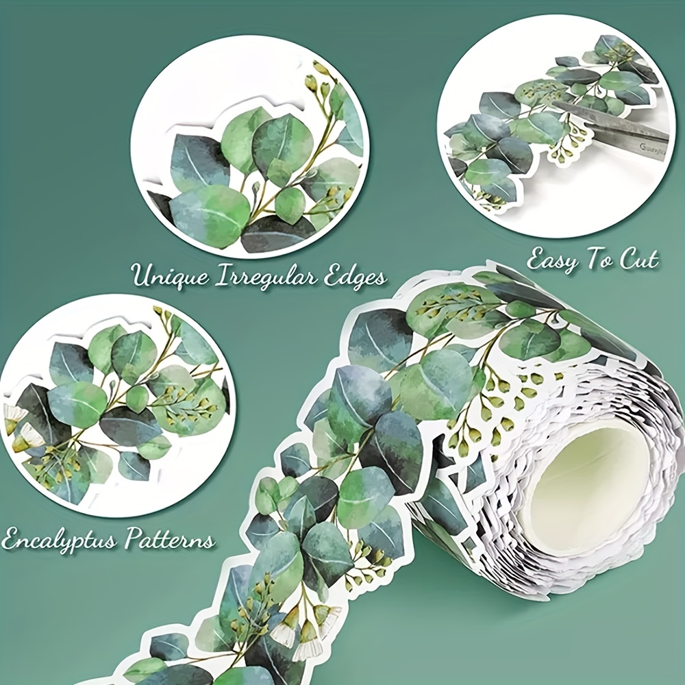 

1 Roll Eucalyptus Leaves Sticker Decorate Great Useful Announcement Board Sticker For Home Office Classroom Decoration