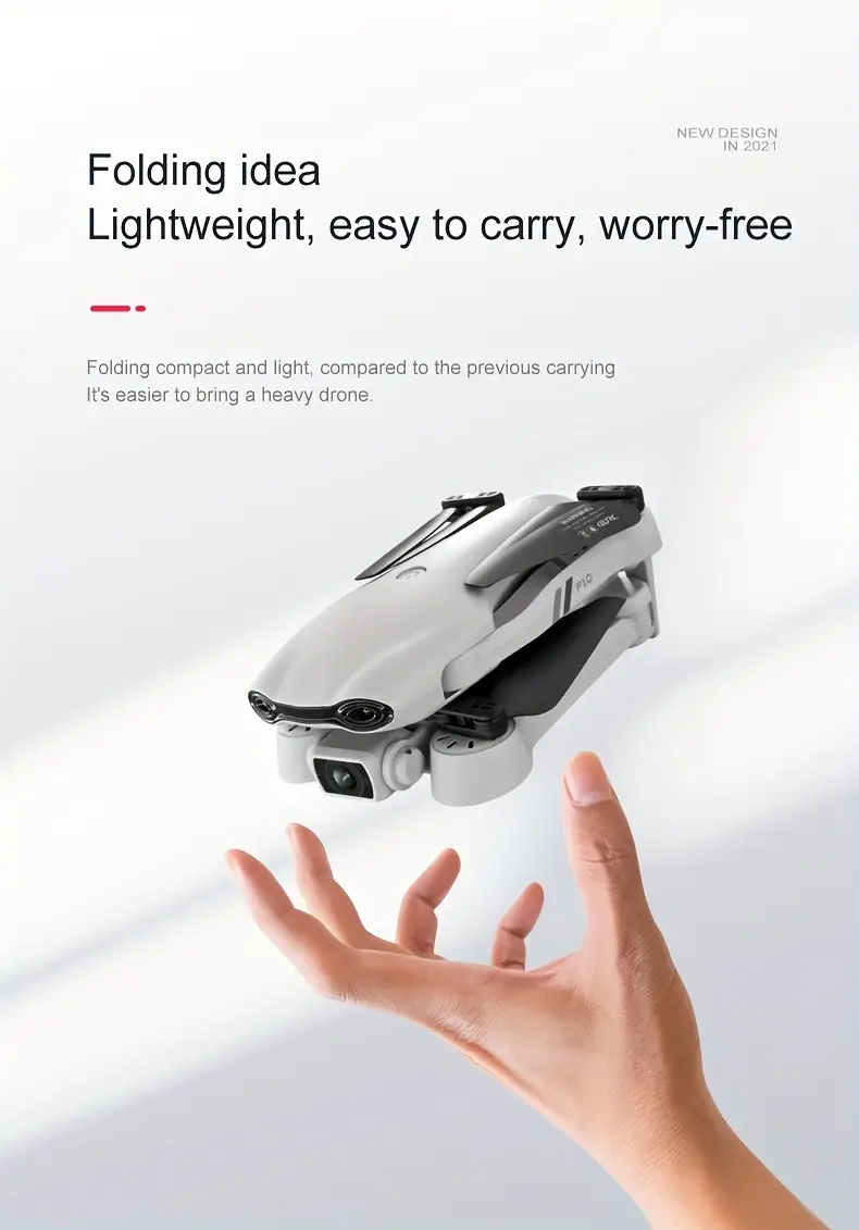 f10 remote control high definition anti shake dual camera gps high precision positioning drone led night light automatic return to home when low battery details 1