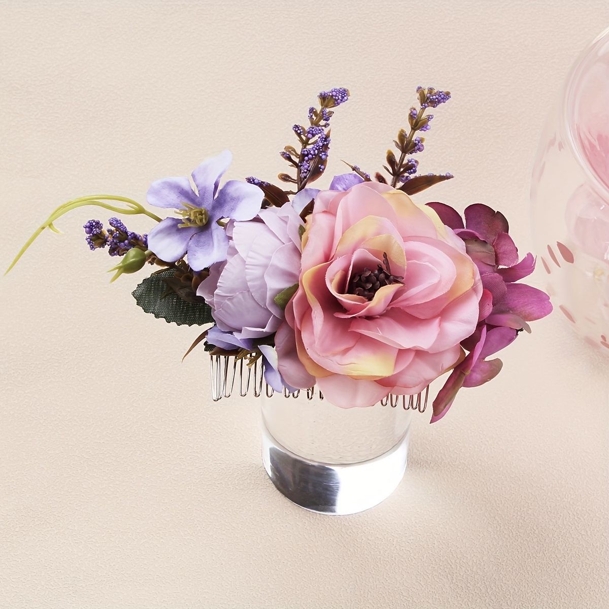 Fermaglio Capelli A Fiore Accessori Capelli A Fiore Rosa - Temu Italy