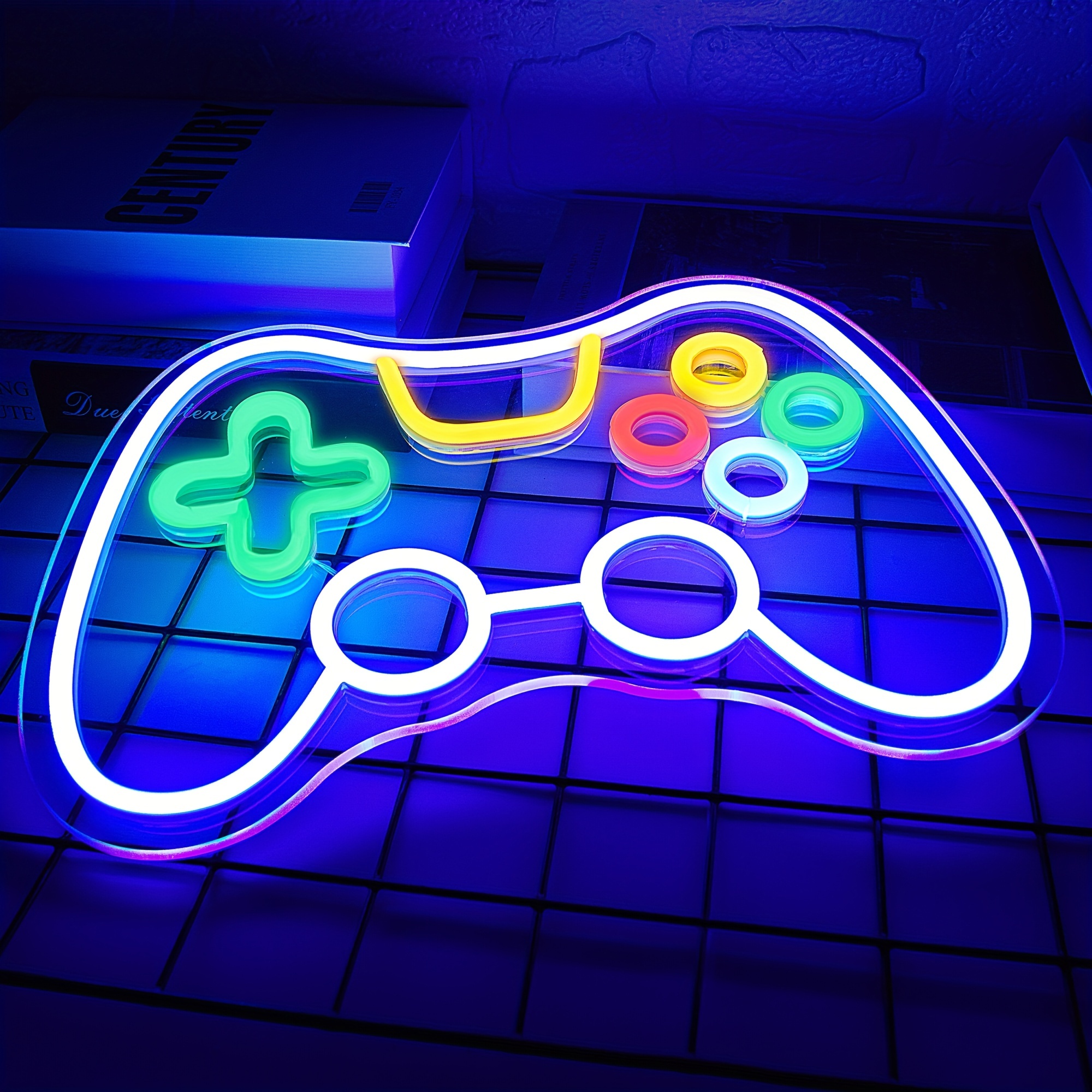 Backboard Game Console Neon Light For Wall Decoration Usb - Temu