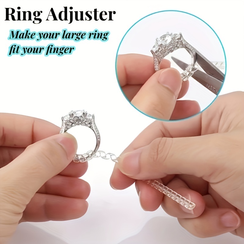 10pcs/6pcs/set Ring Size Adjuster For Women Loose Rings, Transparent  Silicone Ring Resizer Ring Adjuster For Loose Rings
