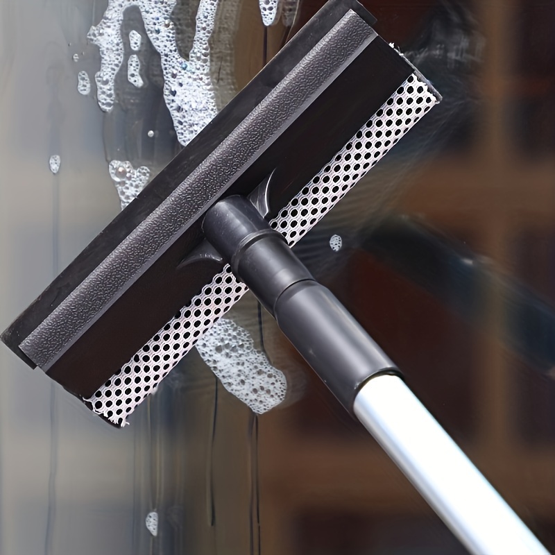 Limpiador de ventanas con cepillo y palo telescópico