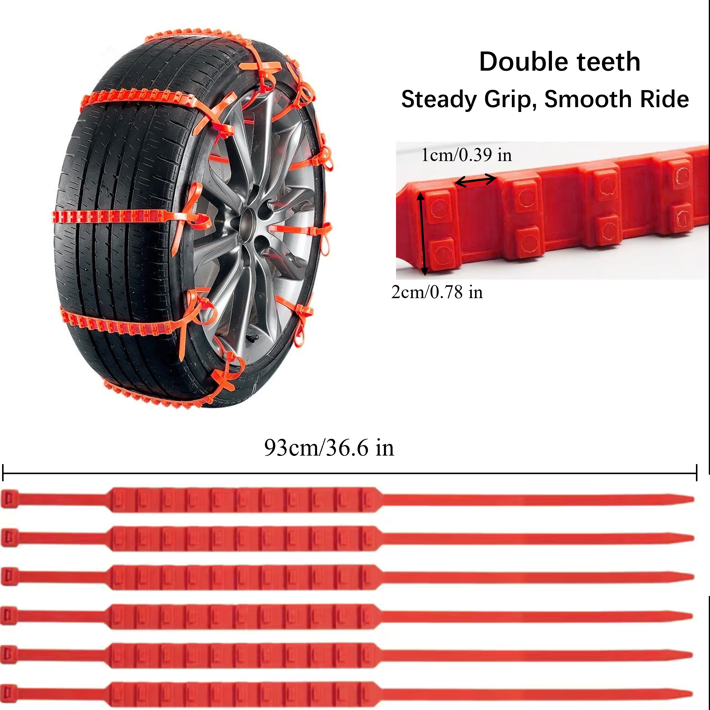 Universal Snow Chain Emergency Winter Adjustable Skid Tire - Temu