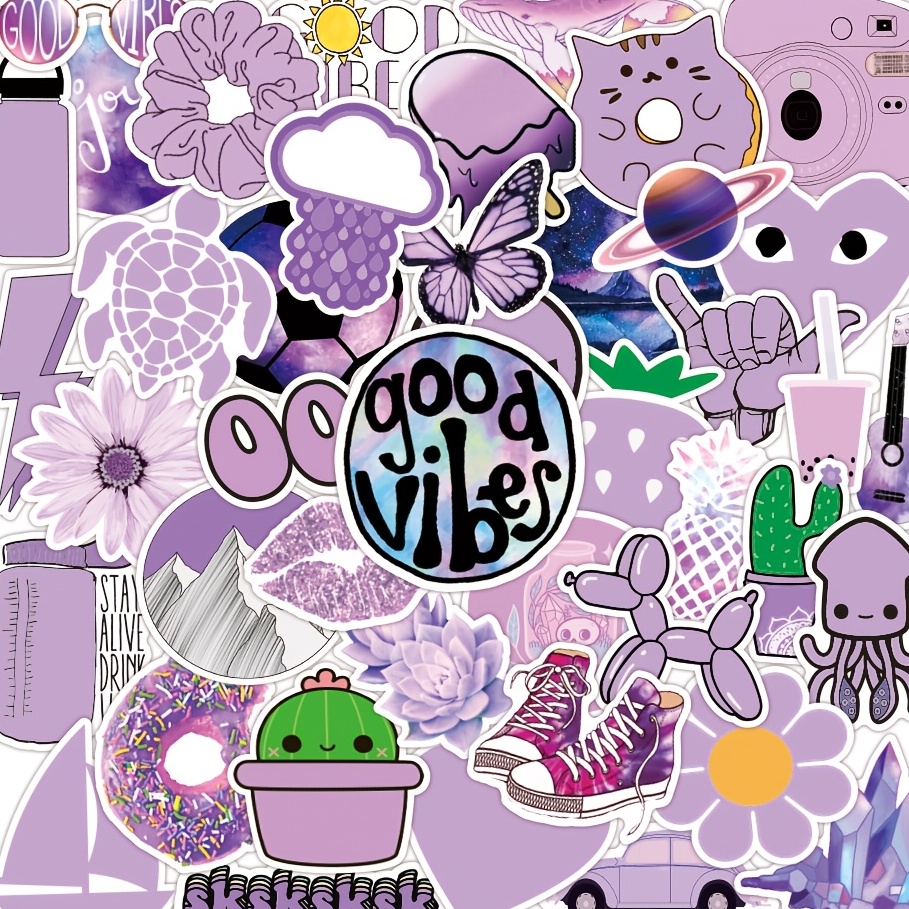 50pcs Cute Graffiti Waterproof Stickers For Laptop PC Phone