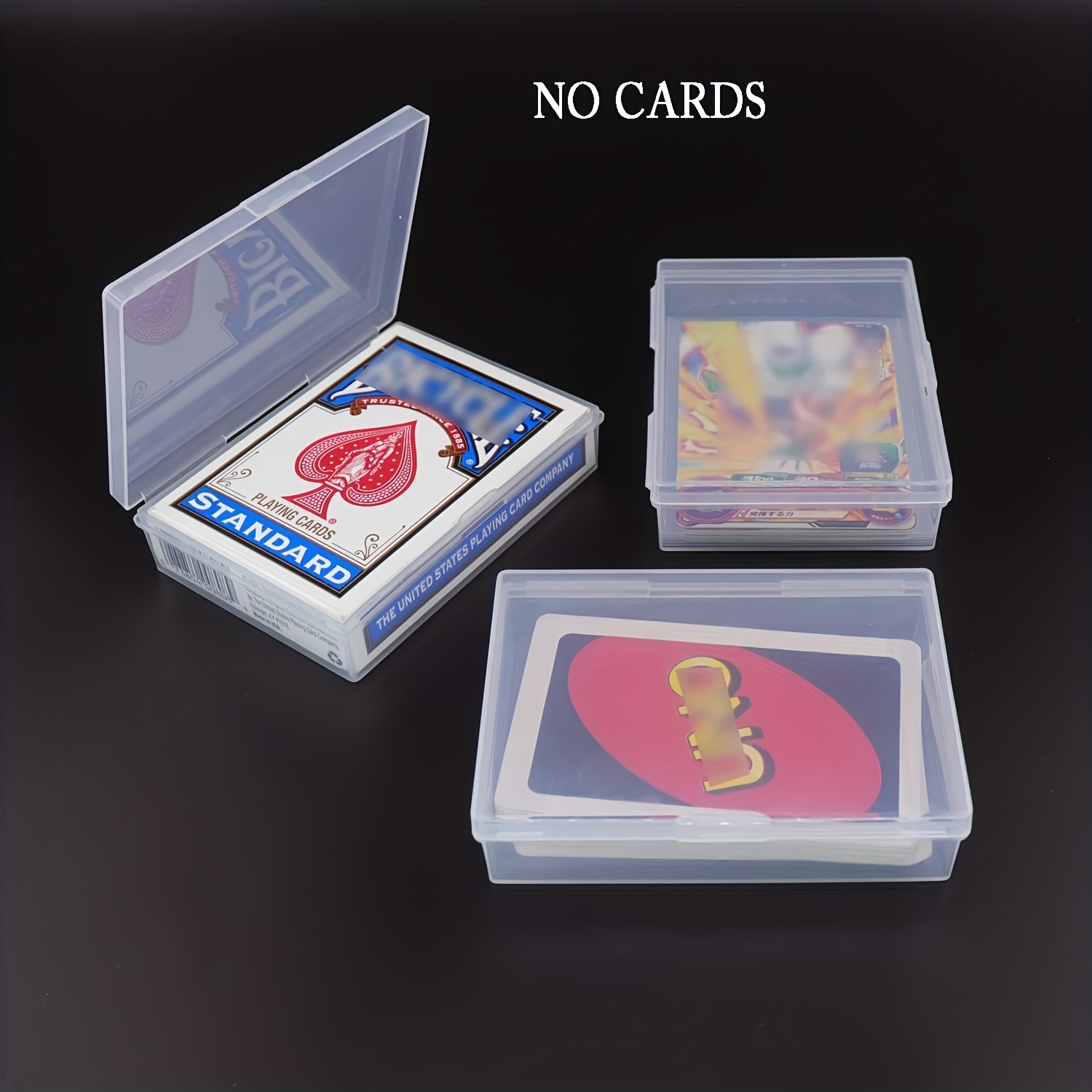 Cajas de Cartas de Juego Estuche para Tarjetas Coleccionables Organizador  Transparente de Almacenaje de Tarjeta de 3,8 x 2,7 x 0,8 Pulg. Caja Vacía  Plástica para Tarjeta de Juego (5 Piezas) 