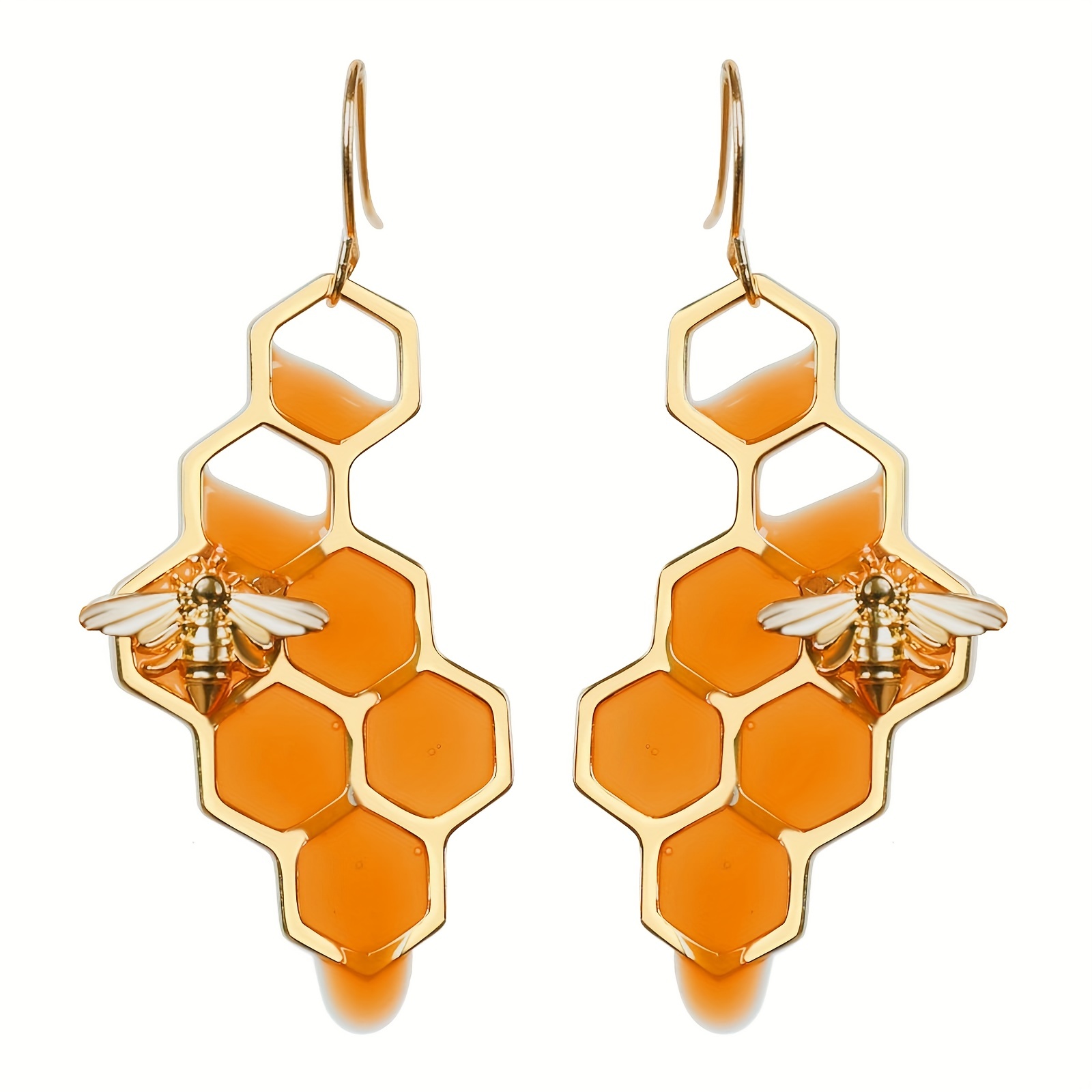 Brighten Up Your Kitchen With A Yellow Hexagon Honeycomb Bee - Temu