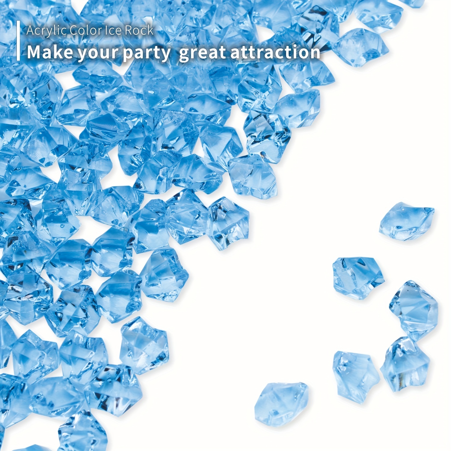 Blue/ Fake Ice Rocks Clear Acrylic Ice Rocks Fake Gems - Temu