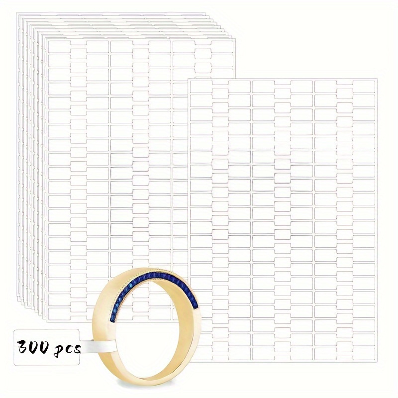  1000 Pcs White Price Tags Stickers 12mm Barbell Jewelry Display  Rectangle Shape