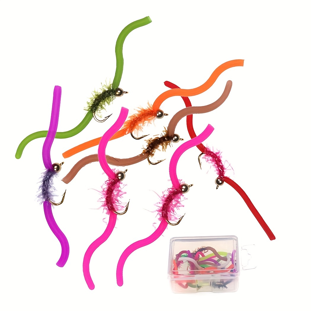 Squirmy Worms Fly Fishing, Fishing Flies Trout, Trout Worm Lure