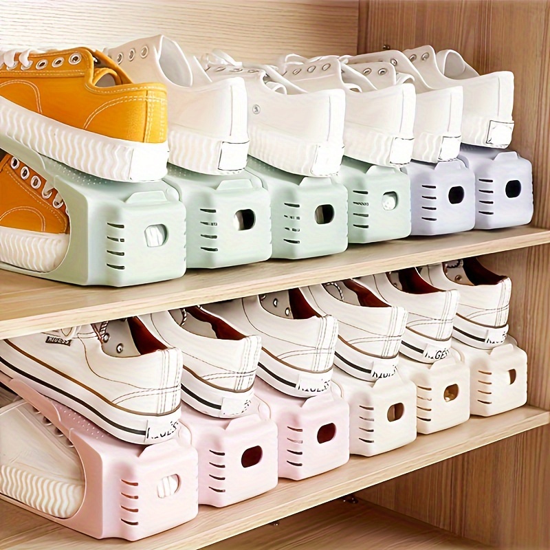 Shoe Slot Storage Organizer Adjustable Plastic Shoe Rack - Temu