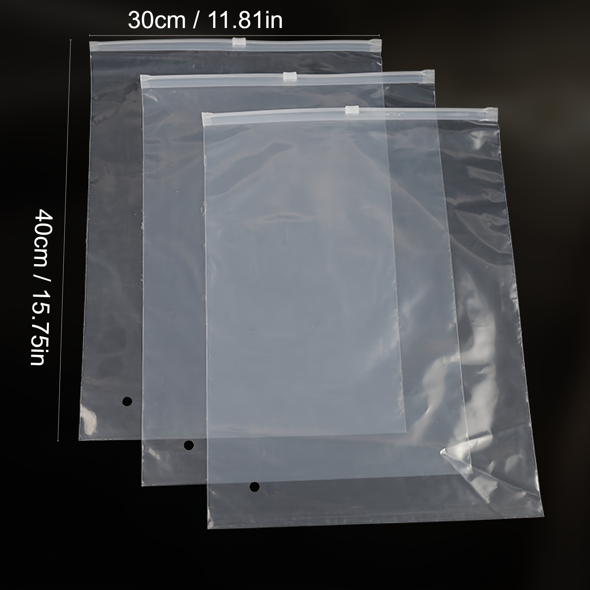 Plastic Packaging Bag Thickened Transparent Zipper Clothing - Temu