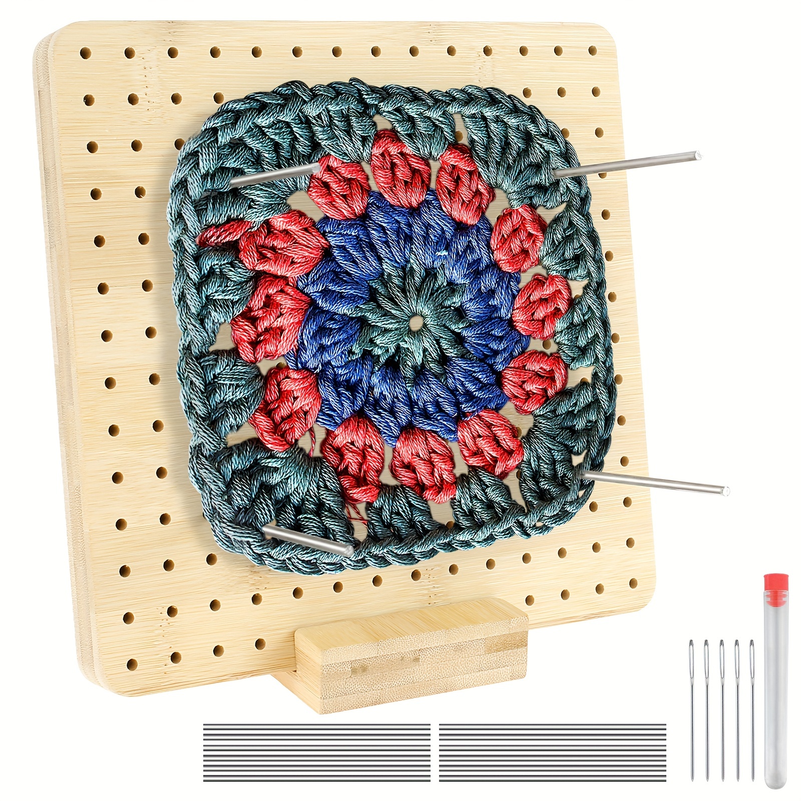 Blocking Board Kit With 10 Steel Rod Pin Crochet Blocking - Temu